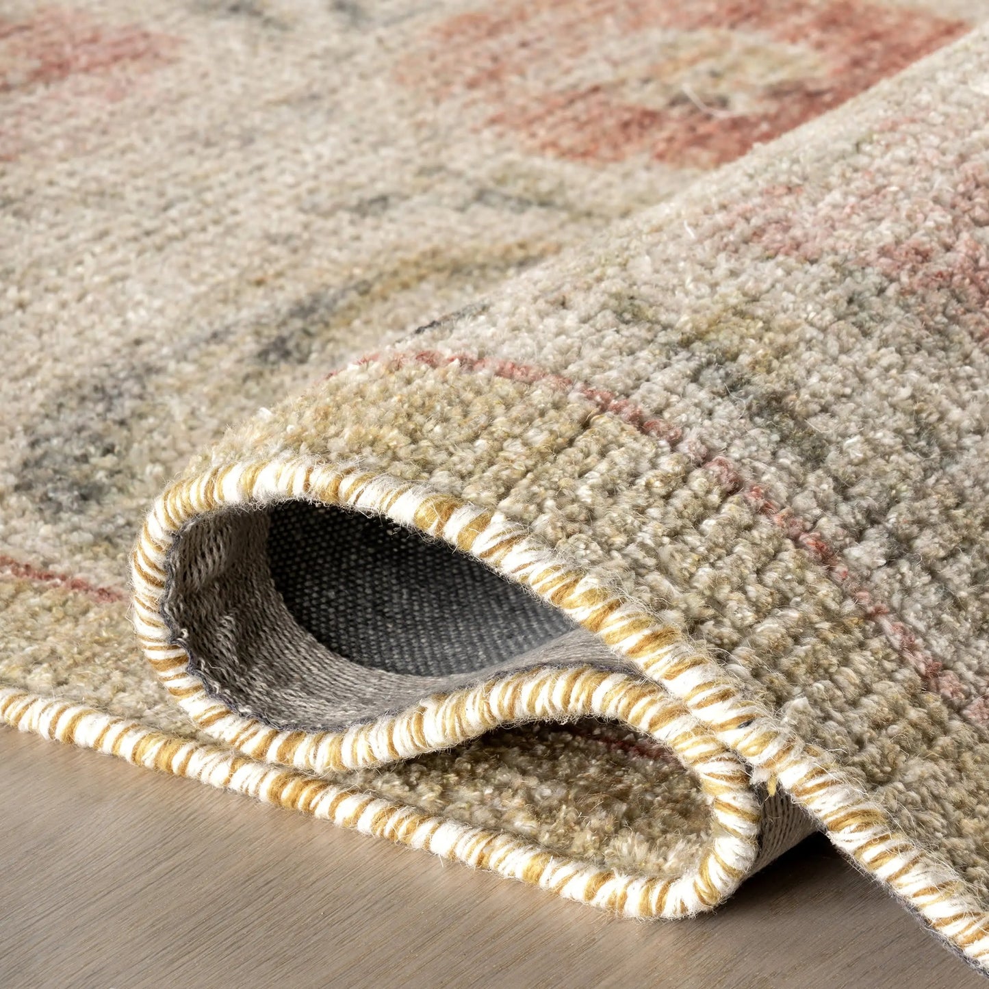 Padma Lakshimi Sufi Hand-Tufted Floral Motif Wool-Blend Rug - Regal Rugs