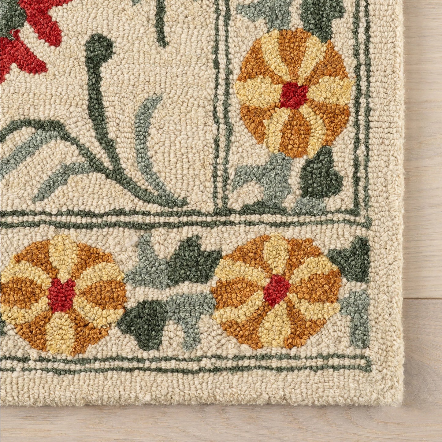 Padma Lakshimi Shangrila Folk Floral Wool Rug - Regal Rugs