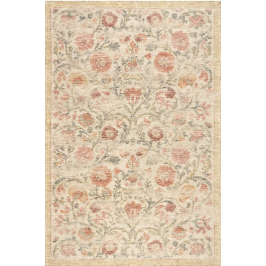 Padma Lakshimi Sufi Hand-Tufted Floral Motif Wool-Blend Rug - Regal Rugs