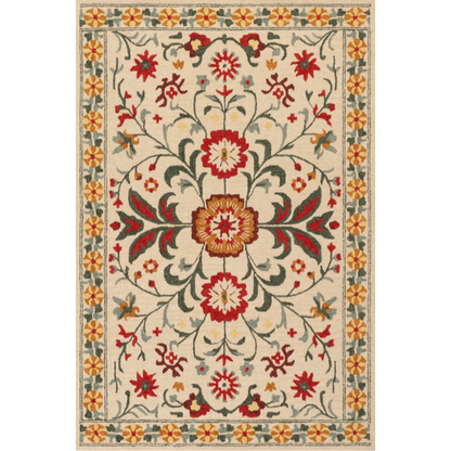 Padma Lakshimi Shangrila Folk Floral Wool Rug - Regal Rugs